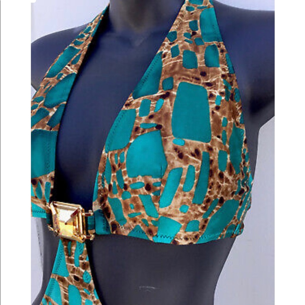 Gottex Halter One Piece swimsuit Side Cut Outs - Picture 4 of 7